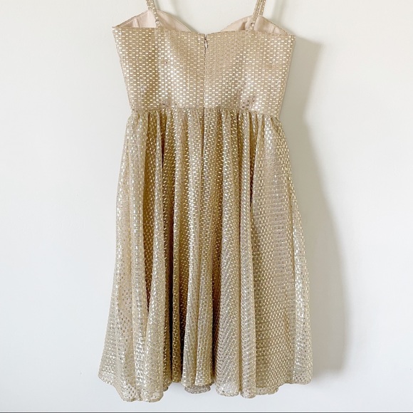 Dress the Population Rachael Dress gold new with tag large - Picture 9 of 12